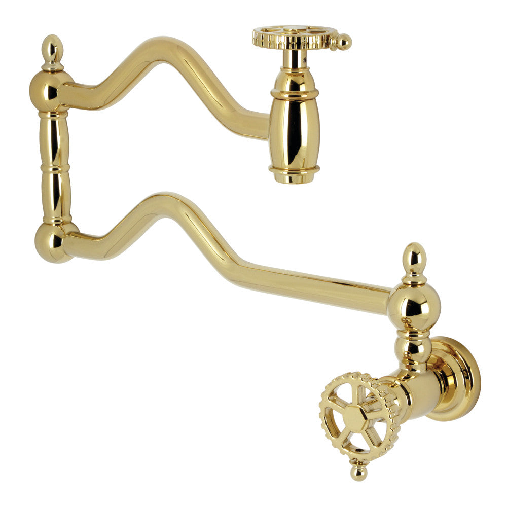 Fuller Pot Filler Faucet in Polished Brass