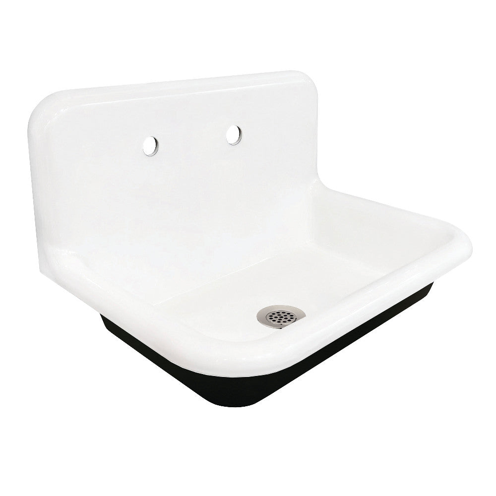 Towne 30 Inch Wall Mount Utility Sink in White