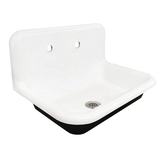 Towne 30 Inch Wall Mount Utility Sink in White