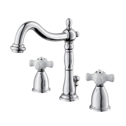 Heritage Widespread Bathroom Faucet in Polished Chrome