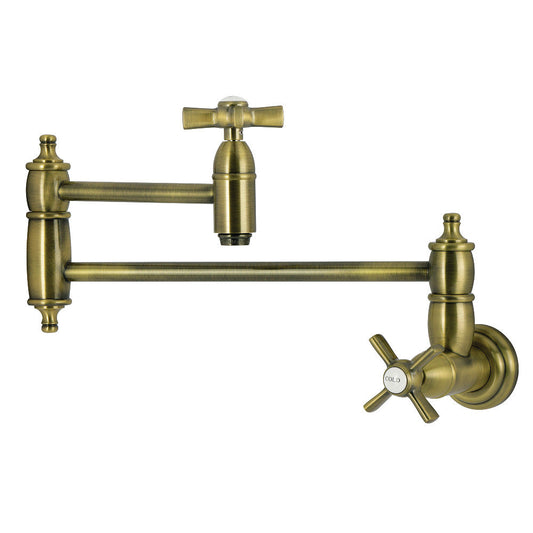 Millennium Pot Filler Faucet in Antique Brass