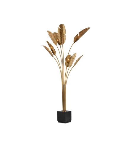 Tropical Grande Brass Floor Lamp