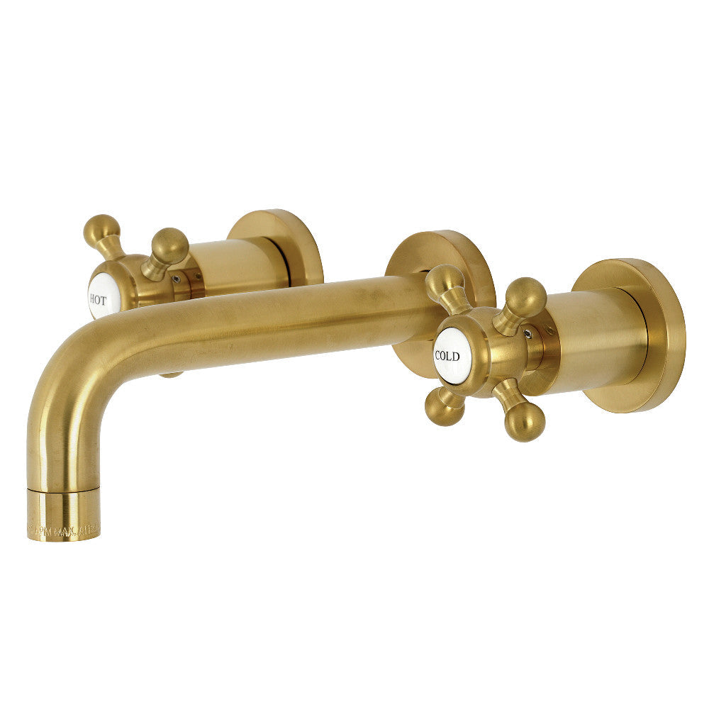 Metropolitan Wall-Mount Bathroom Faucet in Brushed Brass