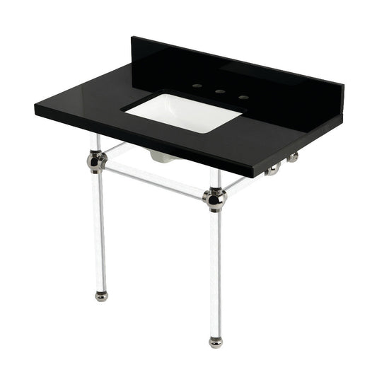 Templeton 36 Inch Console Sink in Polished Nickel