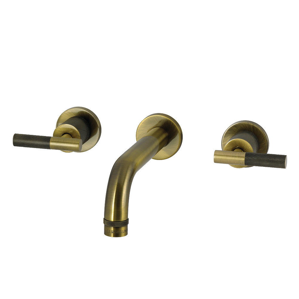 Convergent Wall-Mount Bathroom Faucet in Antique Brass