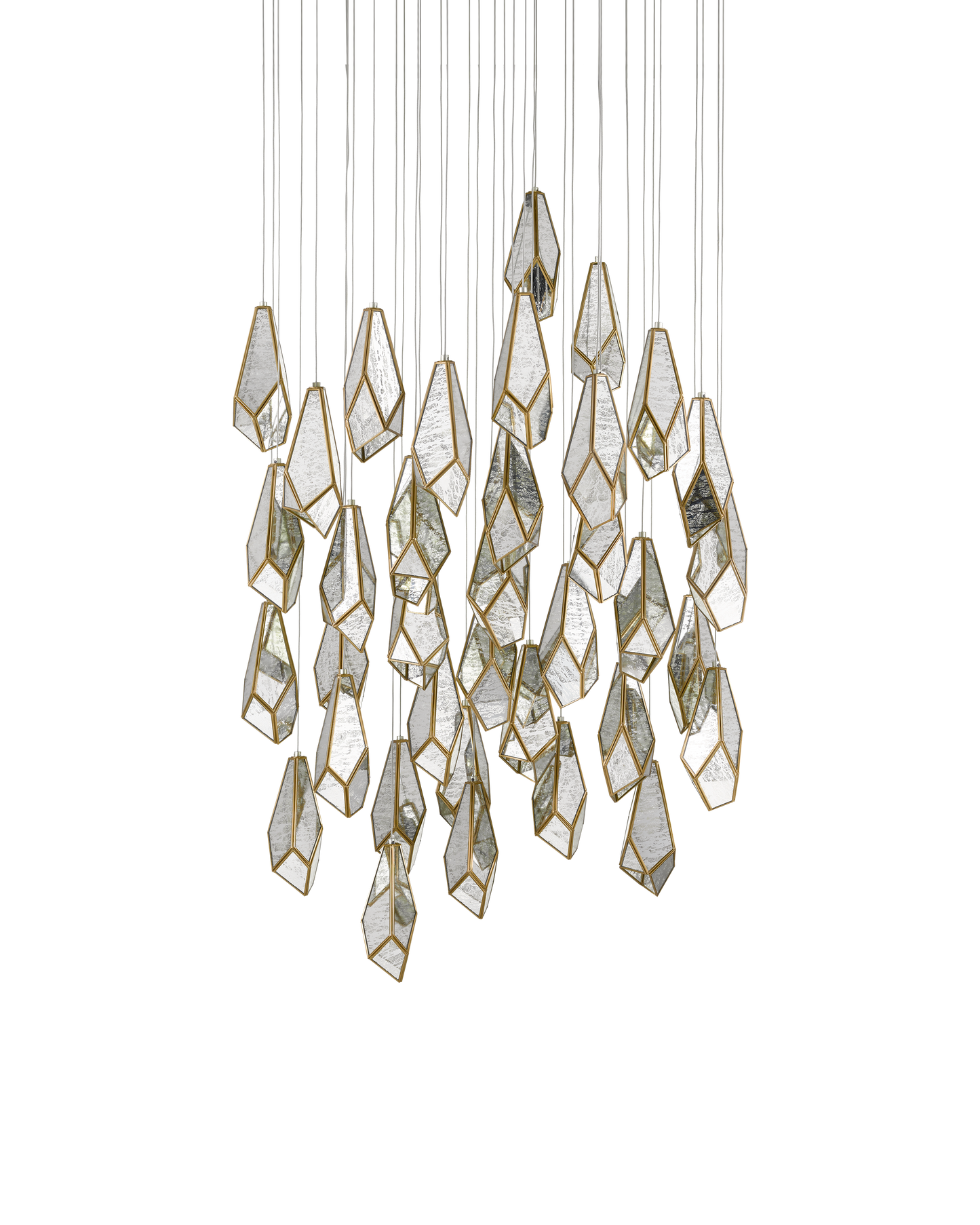Glace Mirror 36-Light Round Multi-Drop Pendant