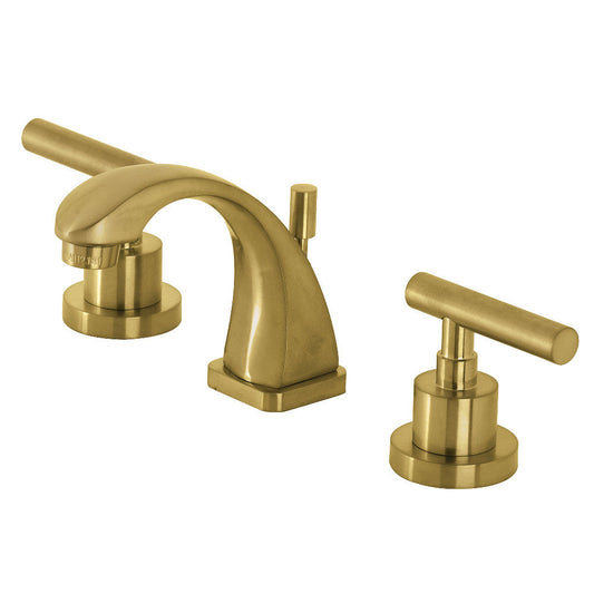Manhattan Widespread Bathroom Faucet in Brushed Brass