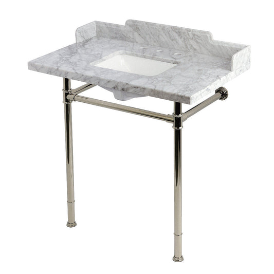 Wesselman 36 Inch Console Sink in Carrara Marble