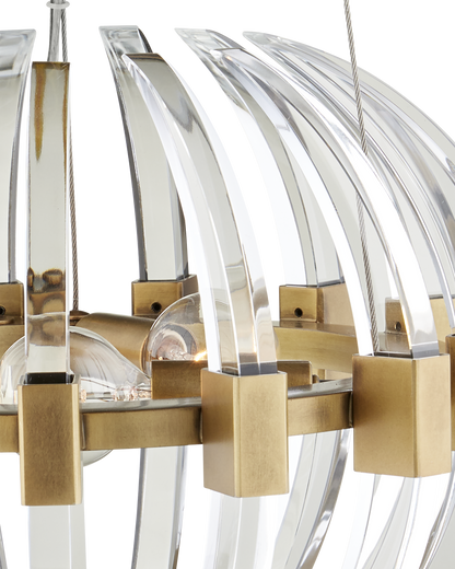 Coquette Small Brass Chandelier