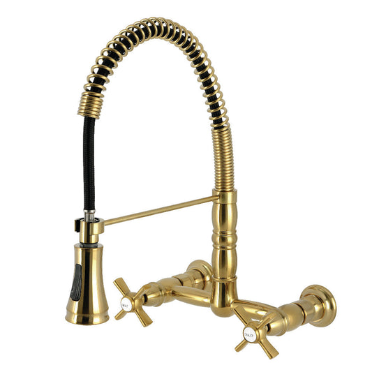 Millennium Pre-Rinse Kitchen Faucet in Brushed Brass
