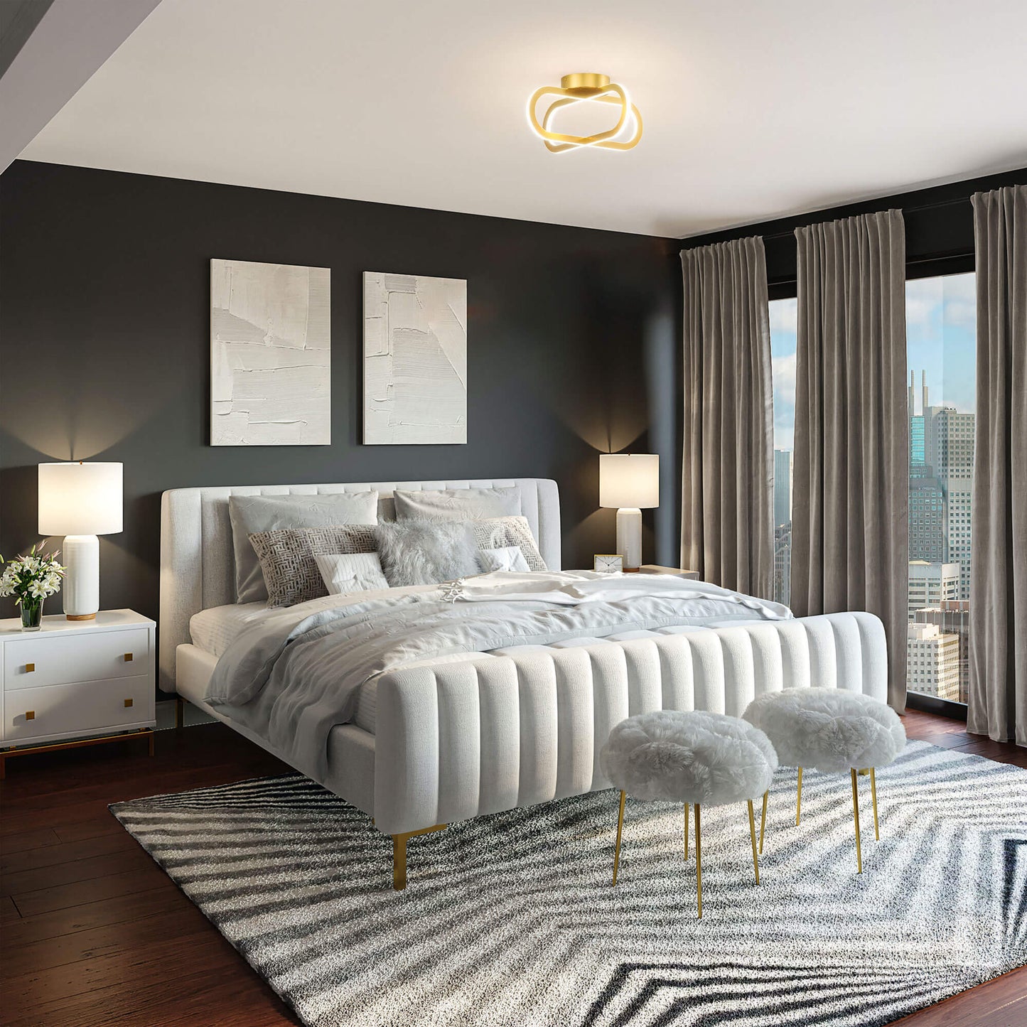 16 inch Flushmount Double vertical ring