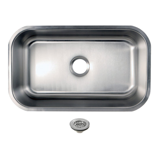 Loft 30 Inch Undermount Kitchen Sink in Polished Chrome