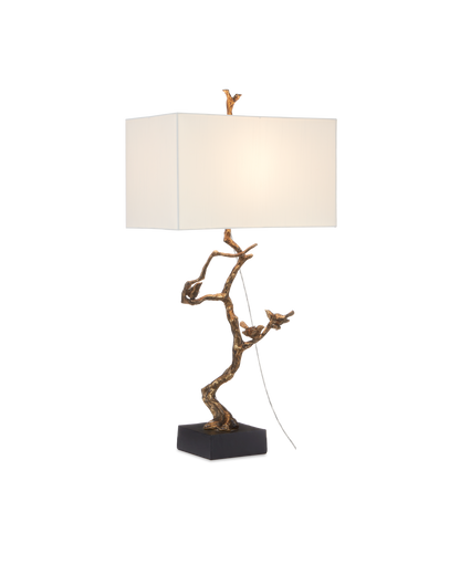 Shadows Brass Table Lamp