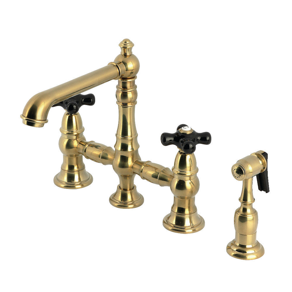 Duchess Bridge Kitchen Faucet in Brushed Brass