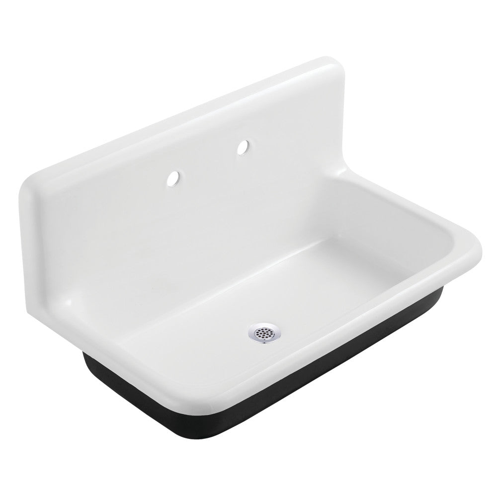 Petra Galley 32.0625 Inch Wall Mount Utility Sink in White