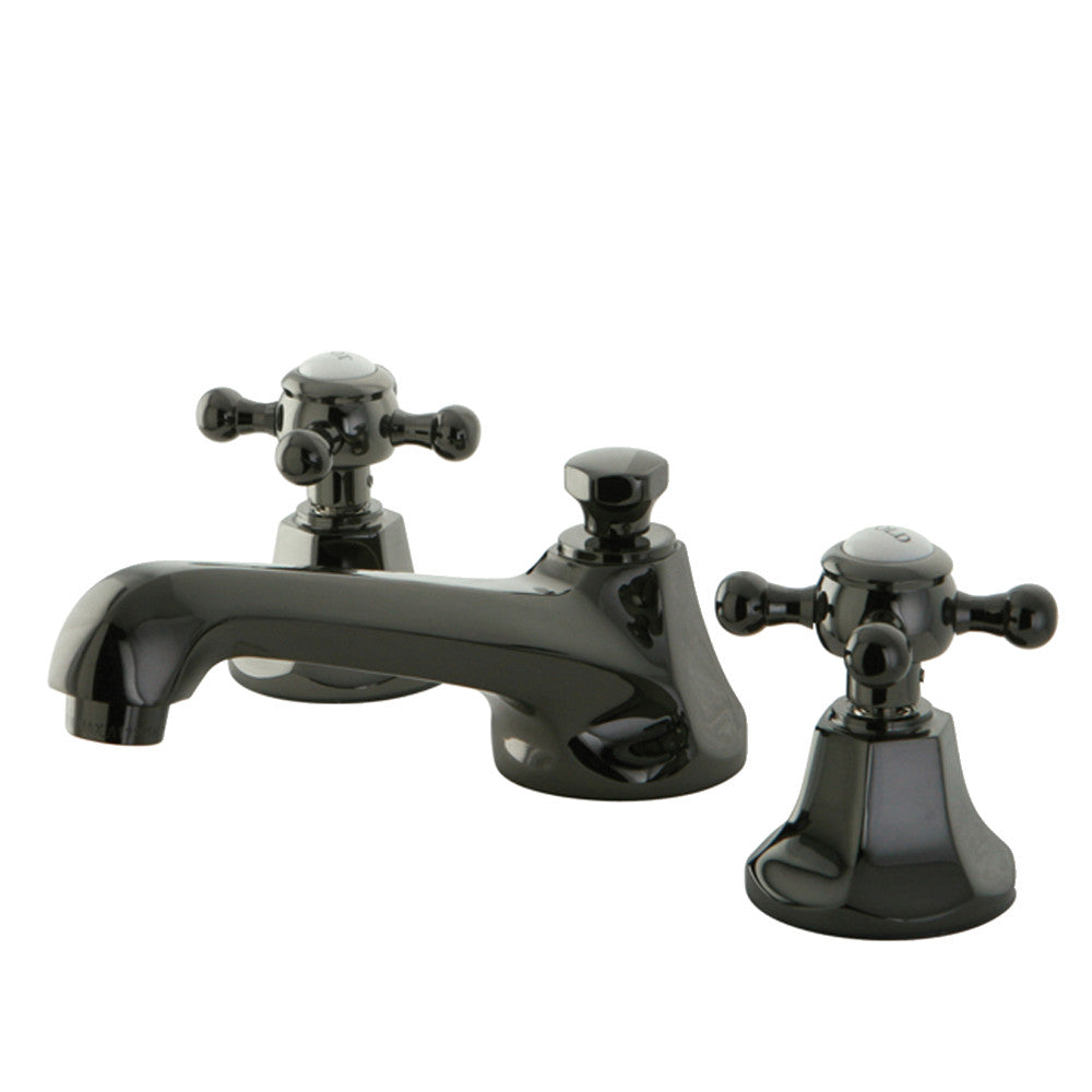 Water Onyx Widespread Bathroom Faucet in Black Stainless Steel