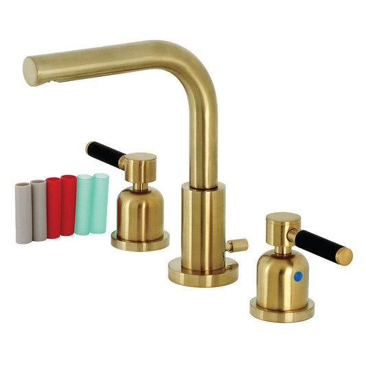 Kaiser Widespread Bathroom Faucet in Brushed Brass