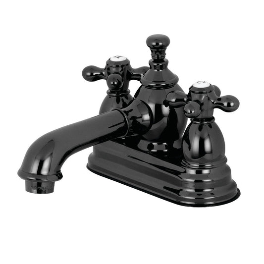 Water Onyx 4 Inch Centerset Bathroom Faucet in Black Stainless Steel