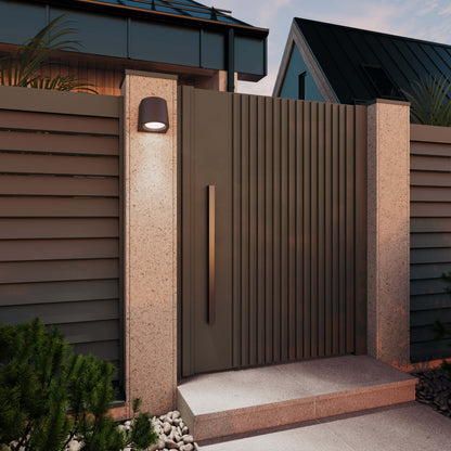 7in wall sconce with photocell universal 120V-347V, 0-10V dimming