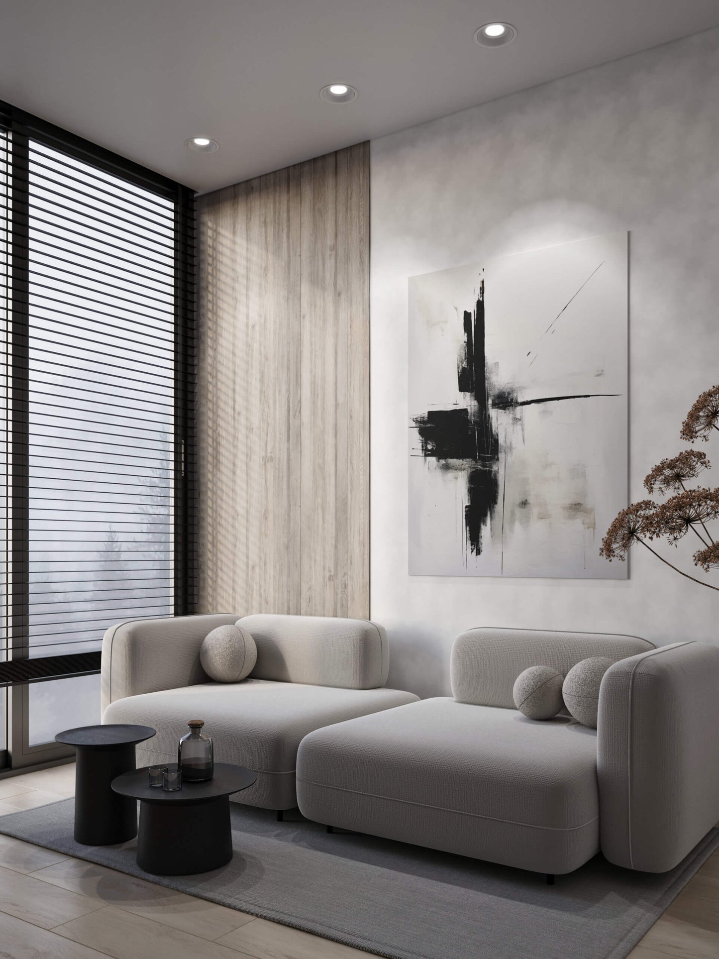 4in Modular Downlight, 5CCT, 20 degree Beam Angle, Regressed, Black,Trimless