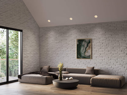 6in Modular Downlight, 5CCT, 35 degree Beam Angle, Regressed, White, White Trim