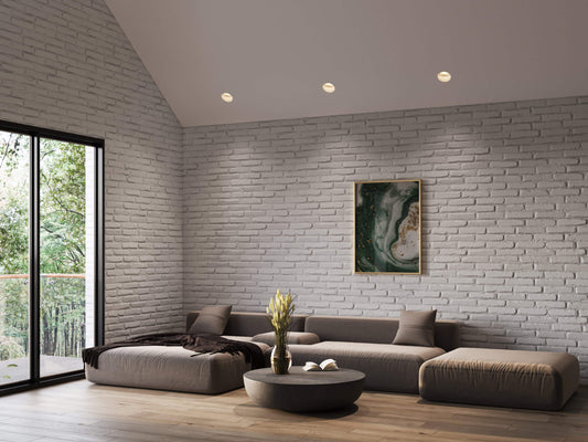 6in Modular Downlight, 5CCT, 60 degree Beam Angle, Regressed, White, Black Trim