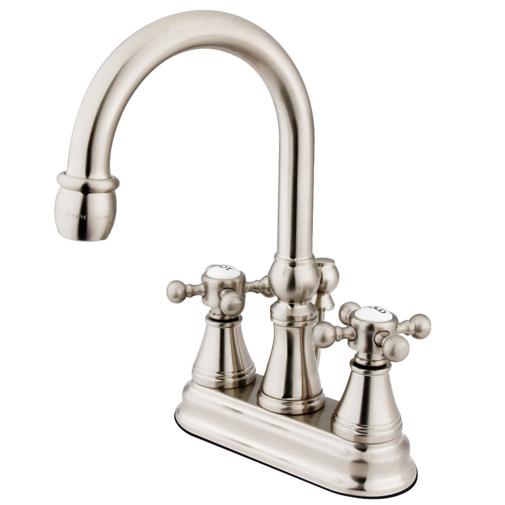 Vintage 4 Inch Centerset Bathroom Faucet in Brushed Nickel