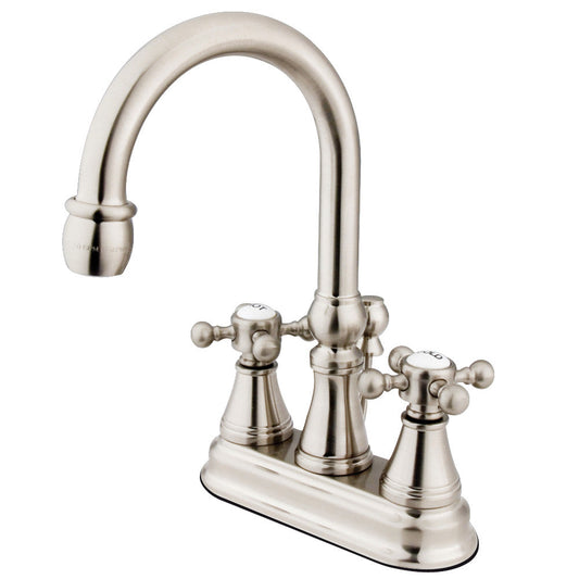 Vintage 4 Inch Centerset Bathroom Faucet in Brushed Nickel