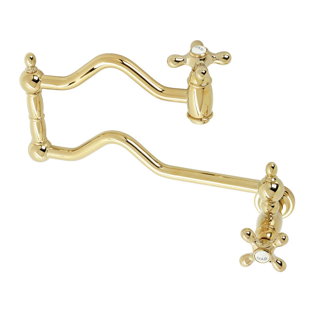 Heritage Pot Filler Faucet in Polished Brass
