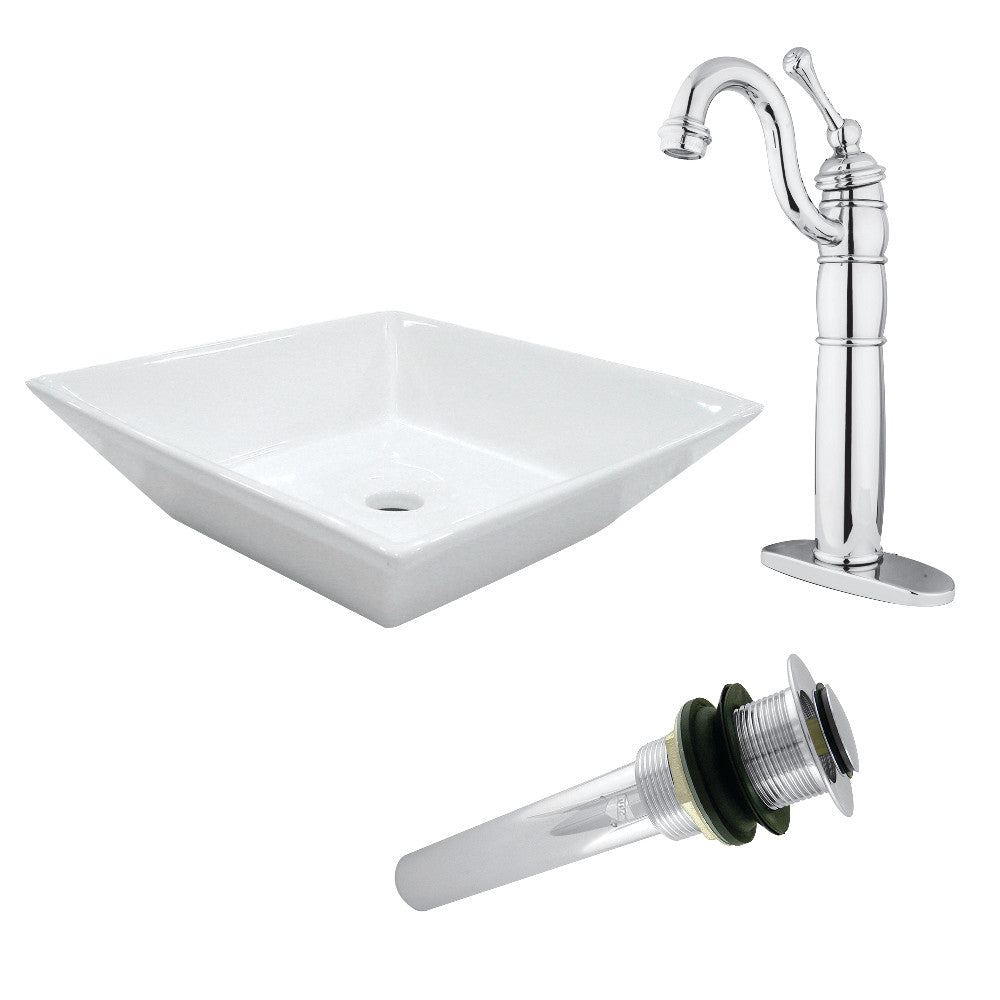 Perfection 16.56 Inch Vessel Sink in White