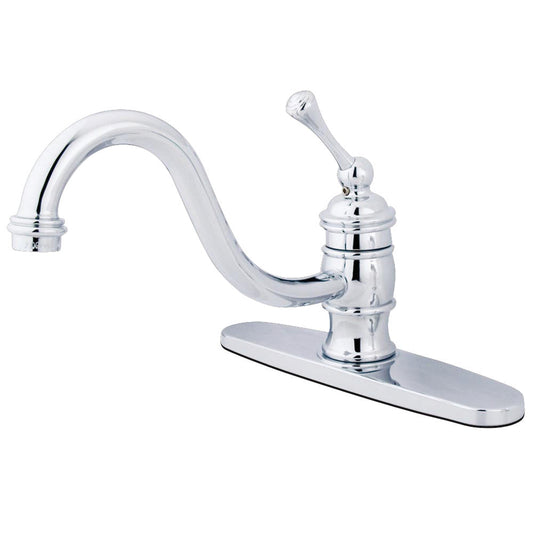 Restoration One Handle Kitchen Faucet in Polished Chrome