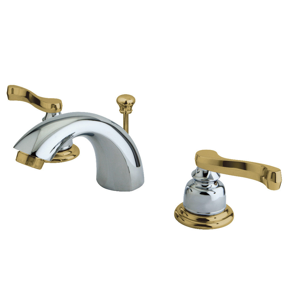 Royale Mini-Widespread Bathroom Faucet in Polished Chrome/Polished Brass