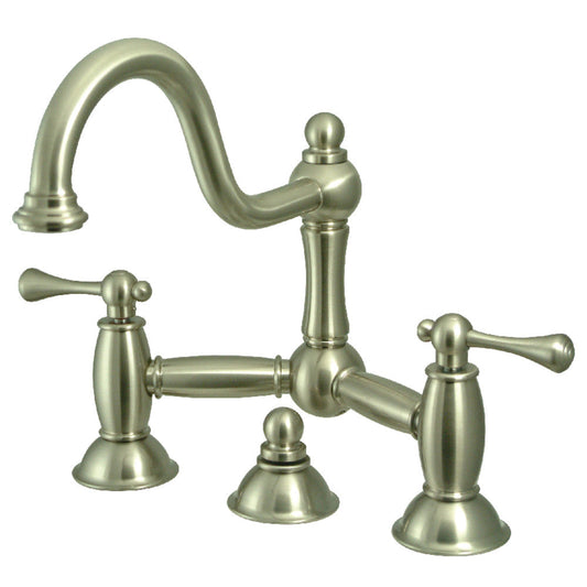 Restoration Bridge Bathroom Faucet in Brushed Nickel
