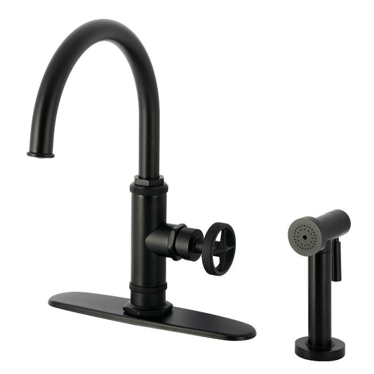 Ostro One Handle Kitchen Faucet in Matte Black