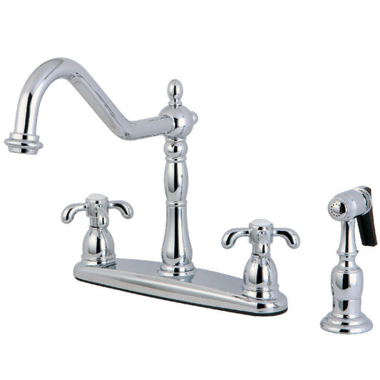 French Country Centerset Kitchen Faucet in Polished Chrome