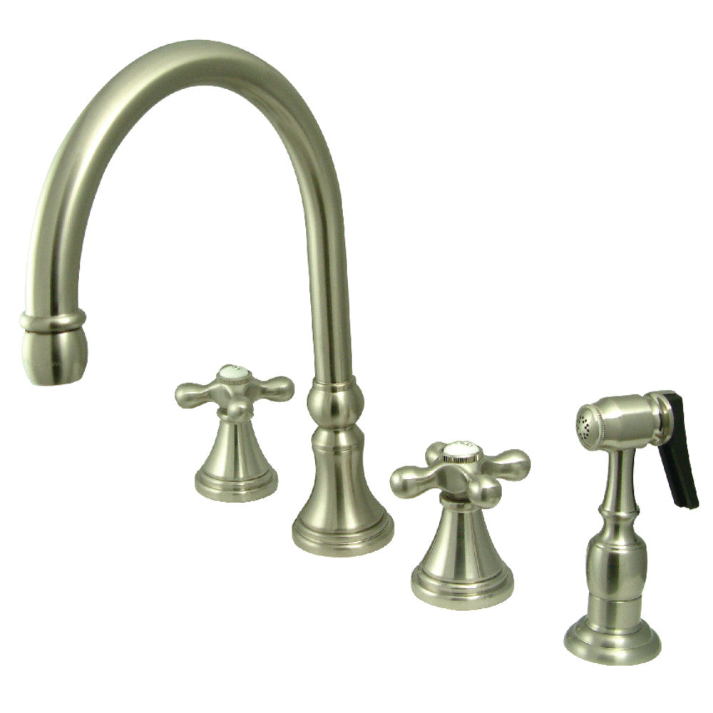 Governor Widespread Kitchen Faucet in Brushed Nickel