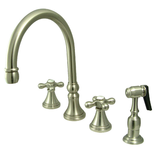 Governor Widespread Kitchen Faucet in Brushed Nickel