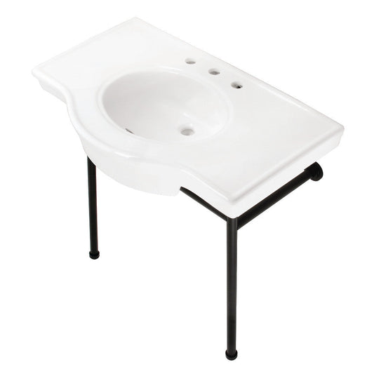 Manchester 37.38 Inch Console Sink in White