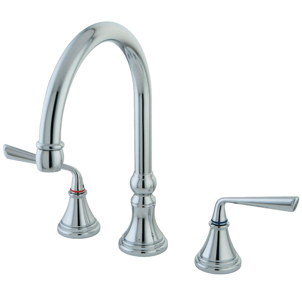 Silver Sage Widespread Kitchen Faucet in Polished Chrome