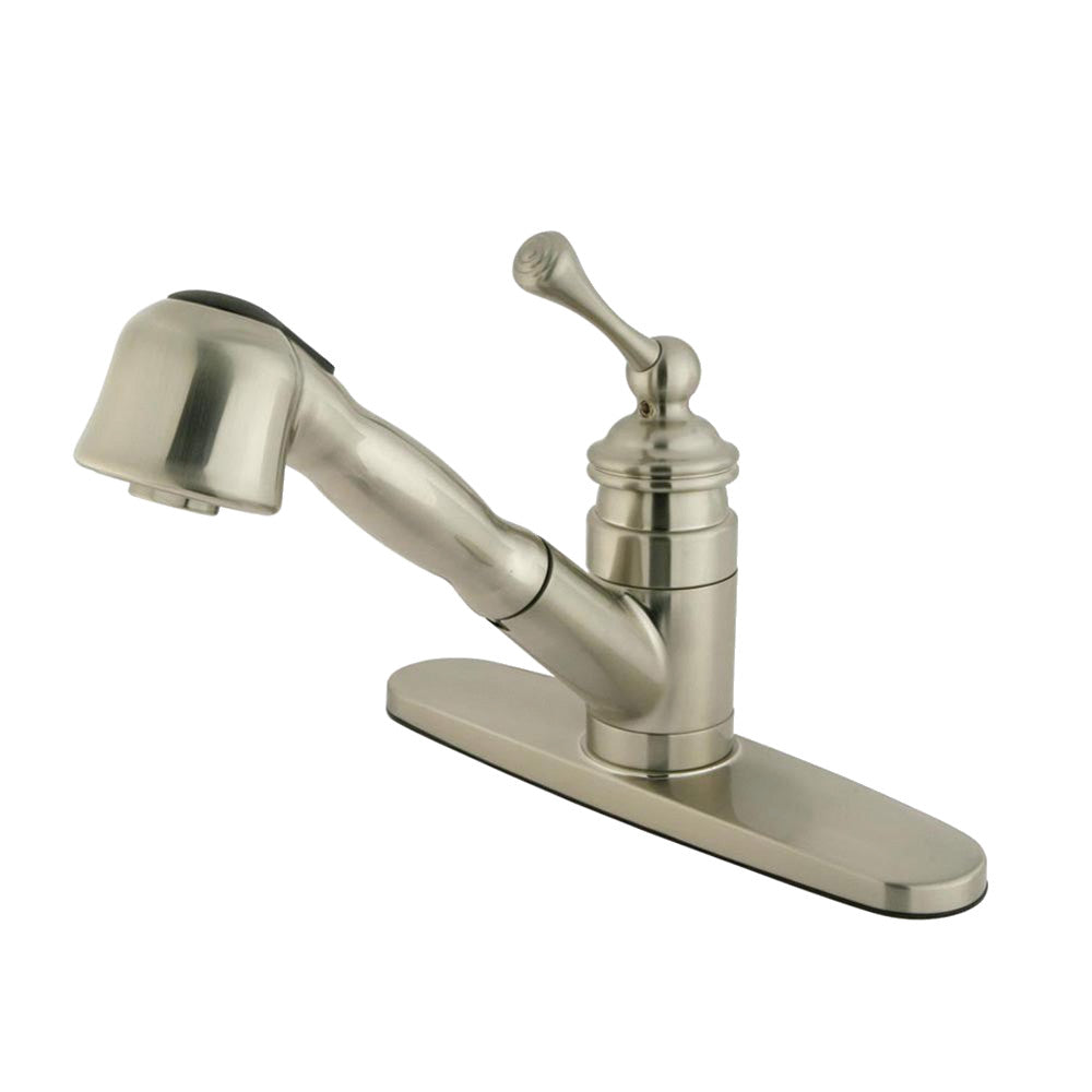 Vintage Pull-Out Kitchen Faucet in Brushed Nickel