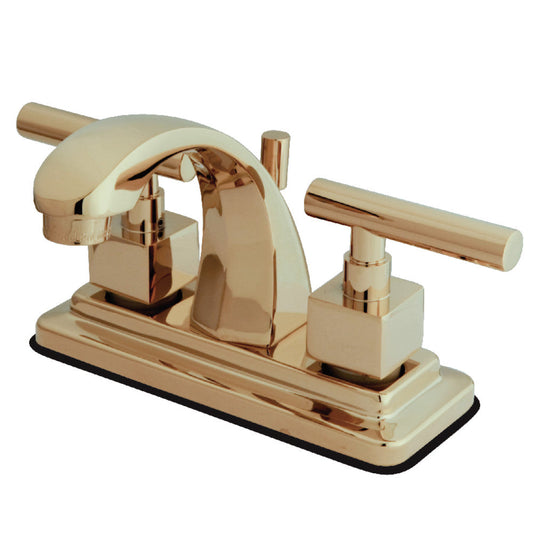 Claremont 4 Inch Centerset Bathroom Faucet in Polished Brass