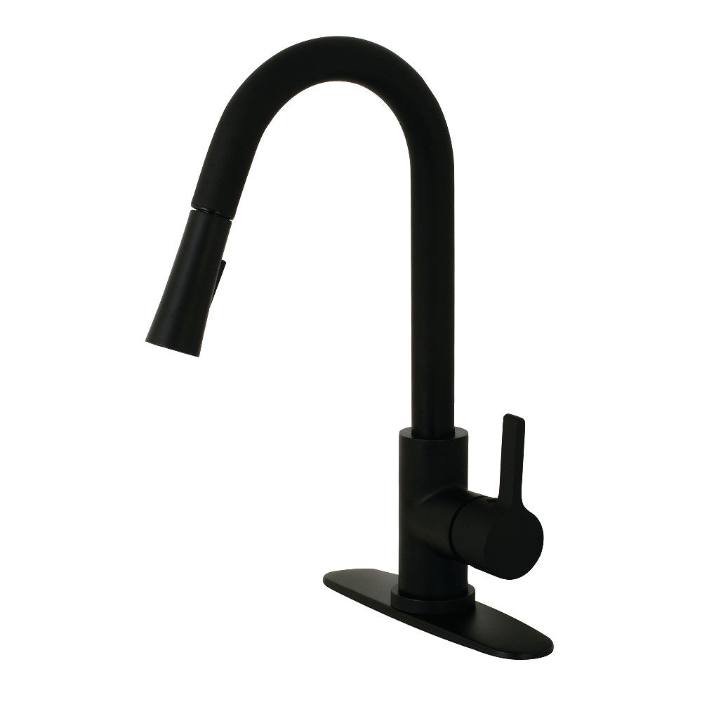 Continental Pull-Down Kitchen Faucet in Matte Black
