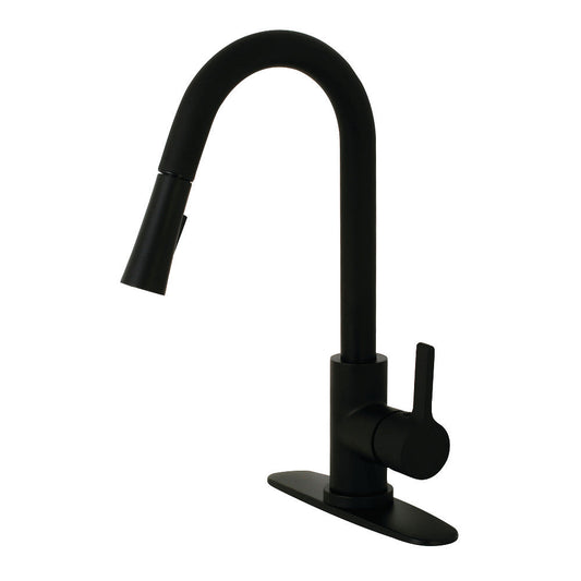 Continental Pull-Down Kitchen Faucet in Matte Black