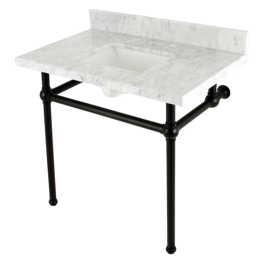 Templeton 36 Inch Console Sink in Carrara Marble