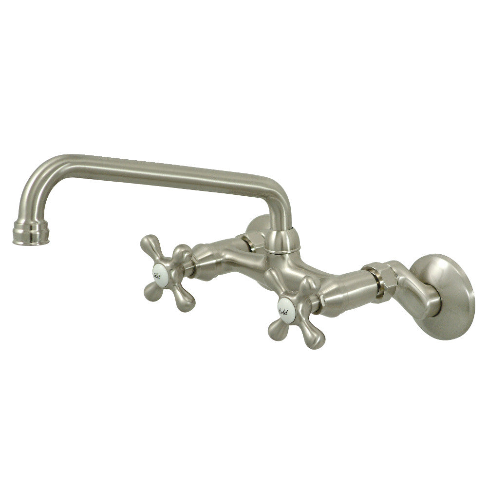Kingston Wall Mount Kitchen Faucet in Brushed Nickel