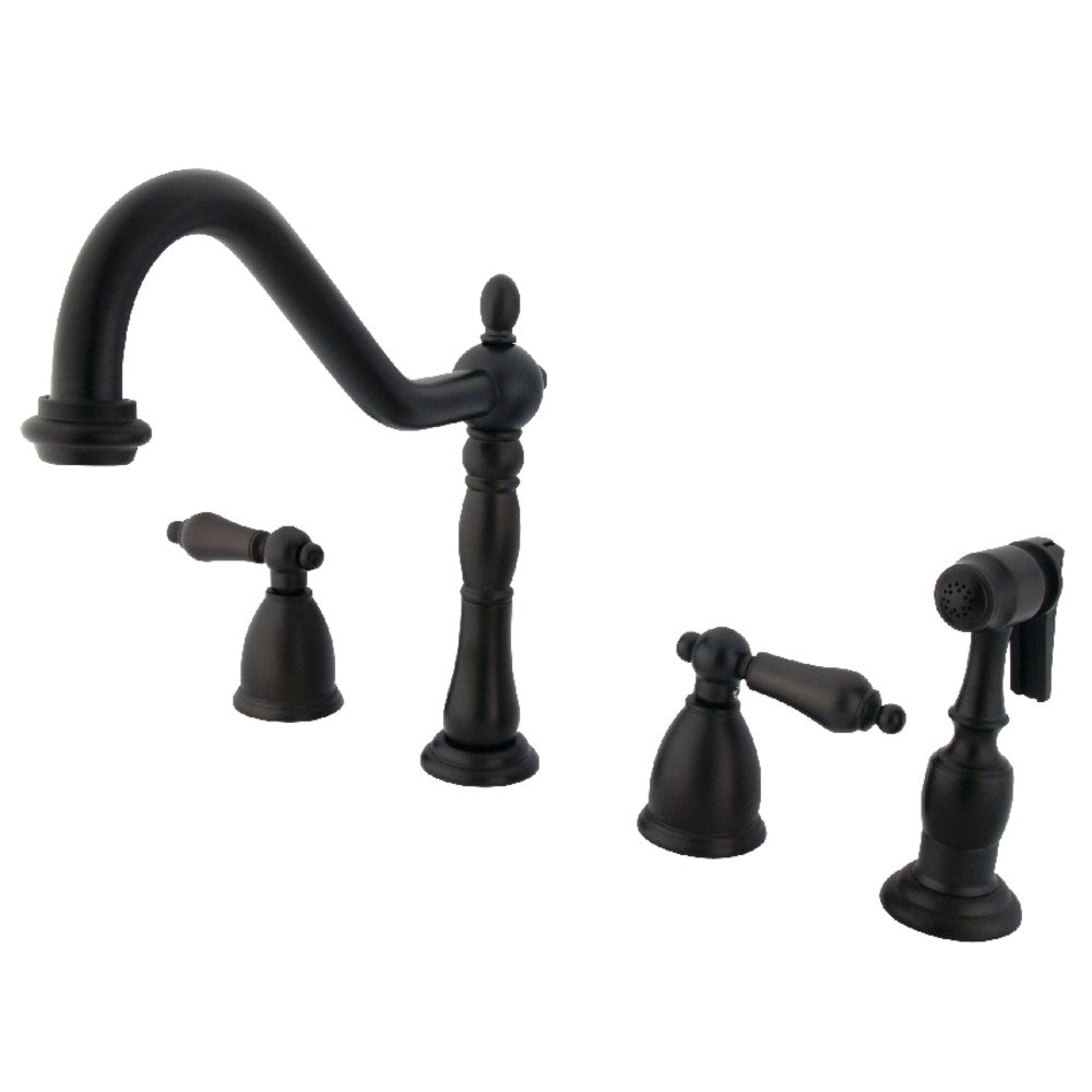 Heritage Widespread Kitchen Faucet in Oil Rubbed Bronze