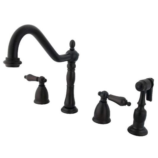 Heritage Widespread Kitchen Faucet in Oil Rubbed Bronze