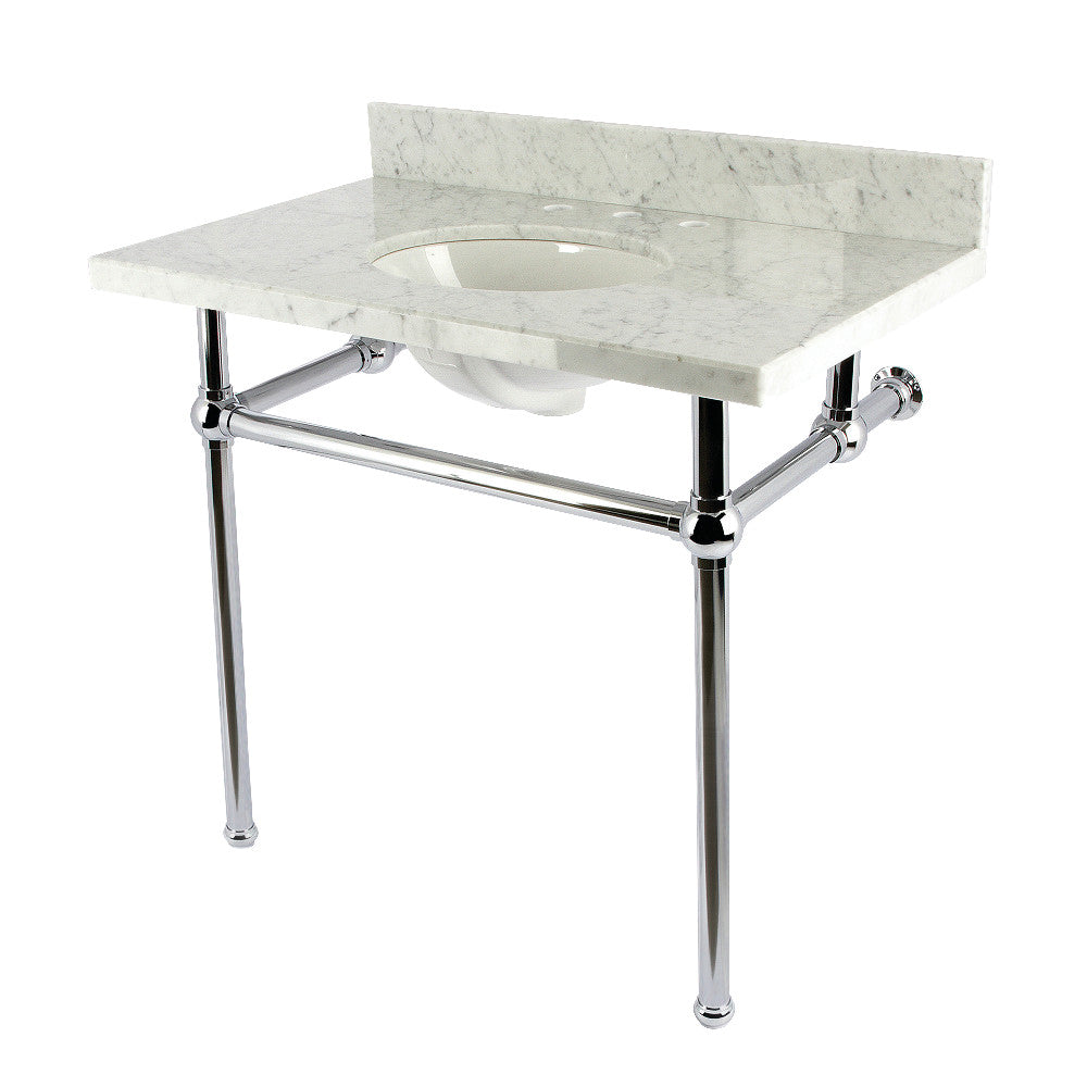 Templeton 36 Inch Console Sink in Carrara Marble
