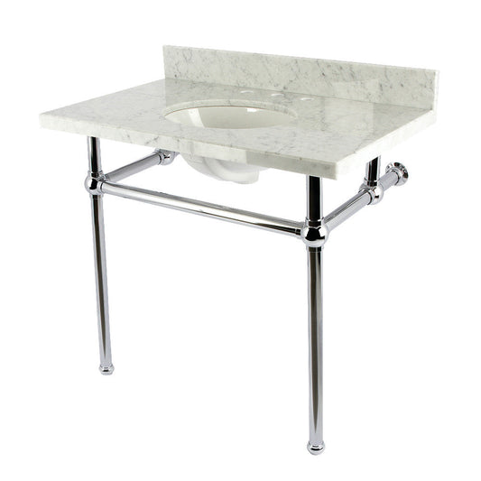 Templeton 36 Inch Console Sink in Carrara Marble