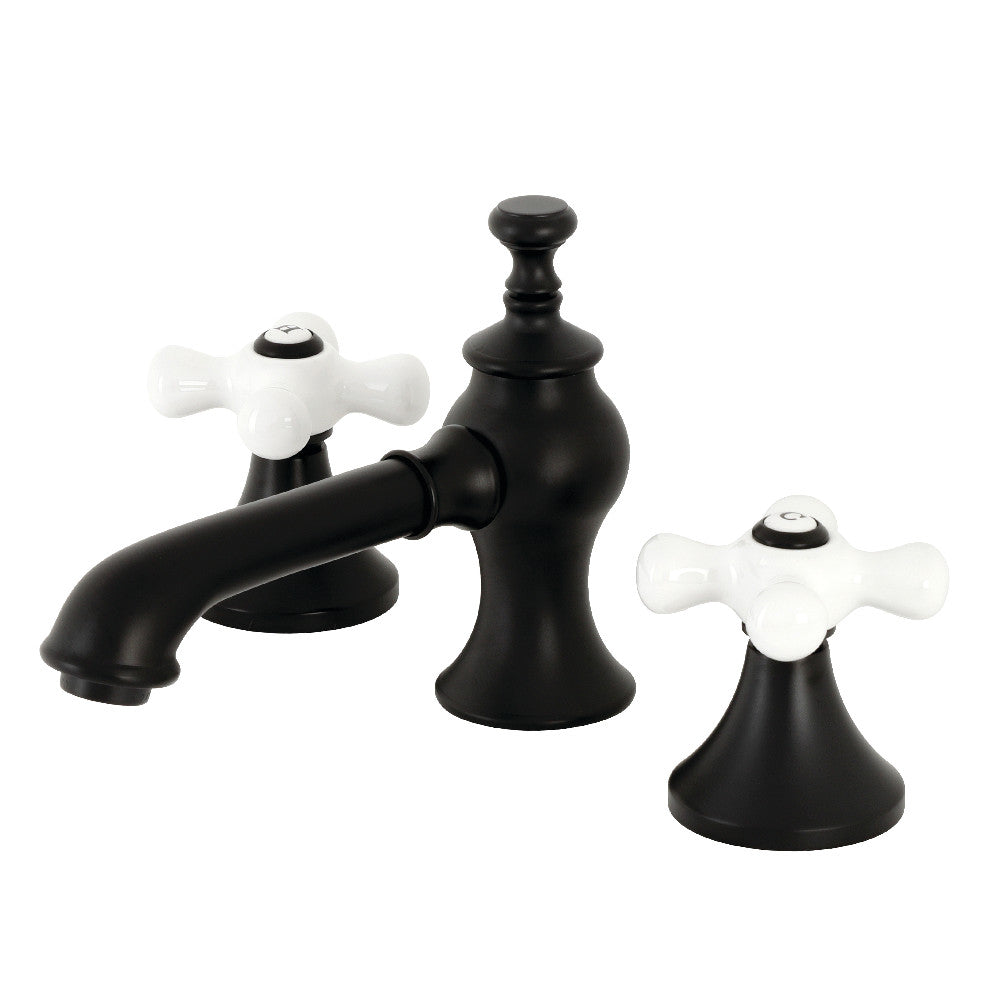 Vintage Widespread Bathroom Faucet in Matte Black